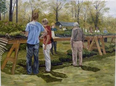 Arboretum Plant Sale
oil on canvas
30” x 40”